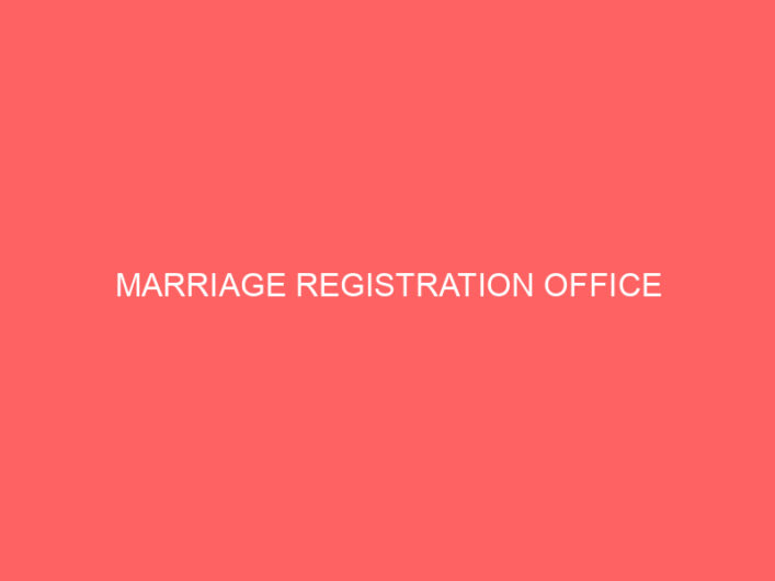 MARRIAGE REGISTRATION OFFICE BIKRAMPUR